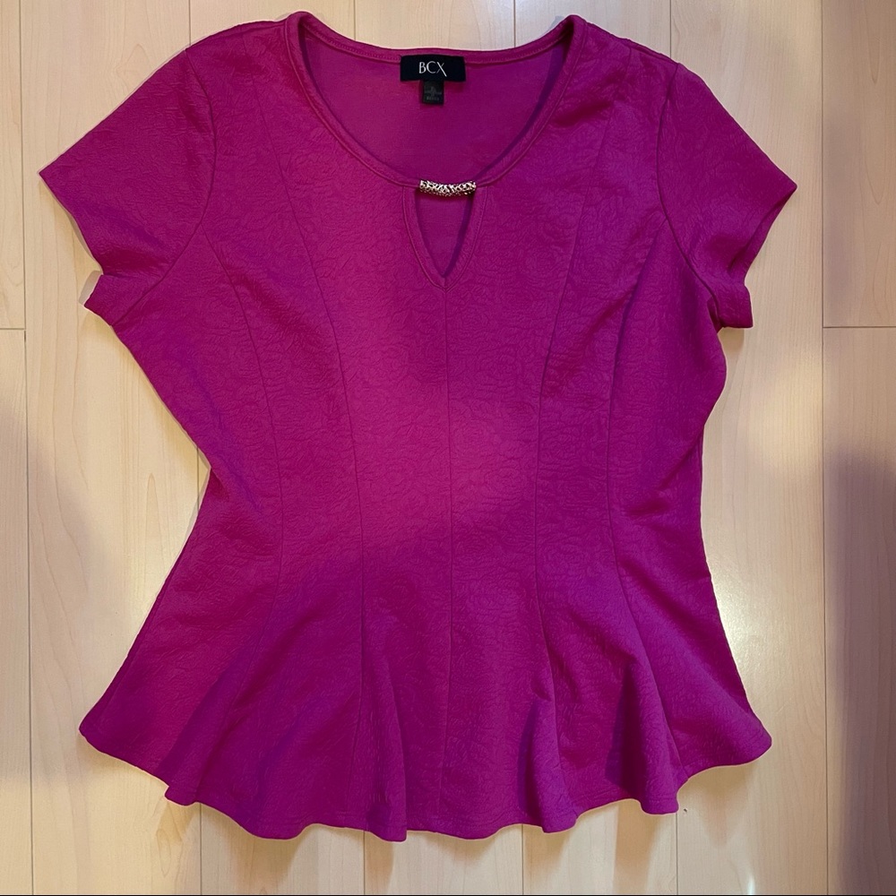 Macys Pink textured blouse